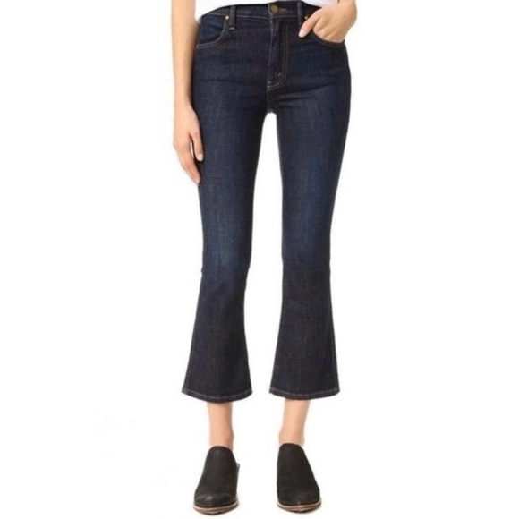 THE GREAT. Dark Indigo Cropped Jeans NWT - Picture 1 of 6